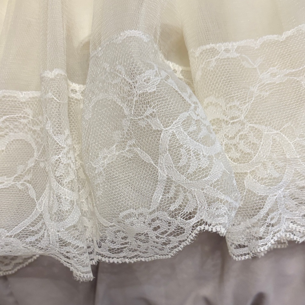 Girls Cream Lace Tulle Easter Dress - Picture 3 of 6
